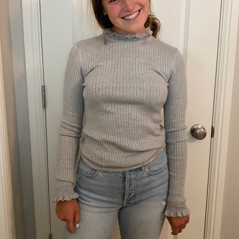 Metallic sweater. Cross posted